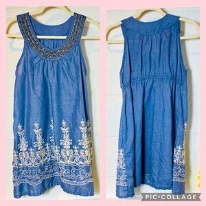 J&E Fashion Size S/M Chambray Tunic Dress